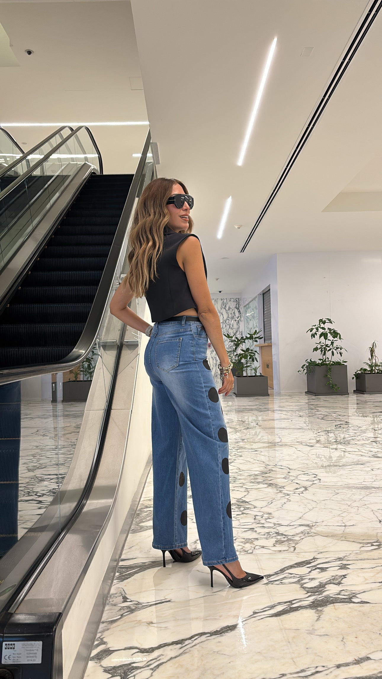 PANTALÓN WIDE LEG CARICATURA DENIM