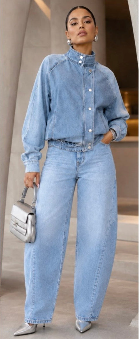 JEANS BARREL DENIM
