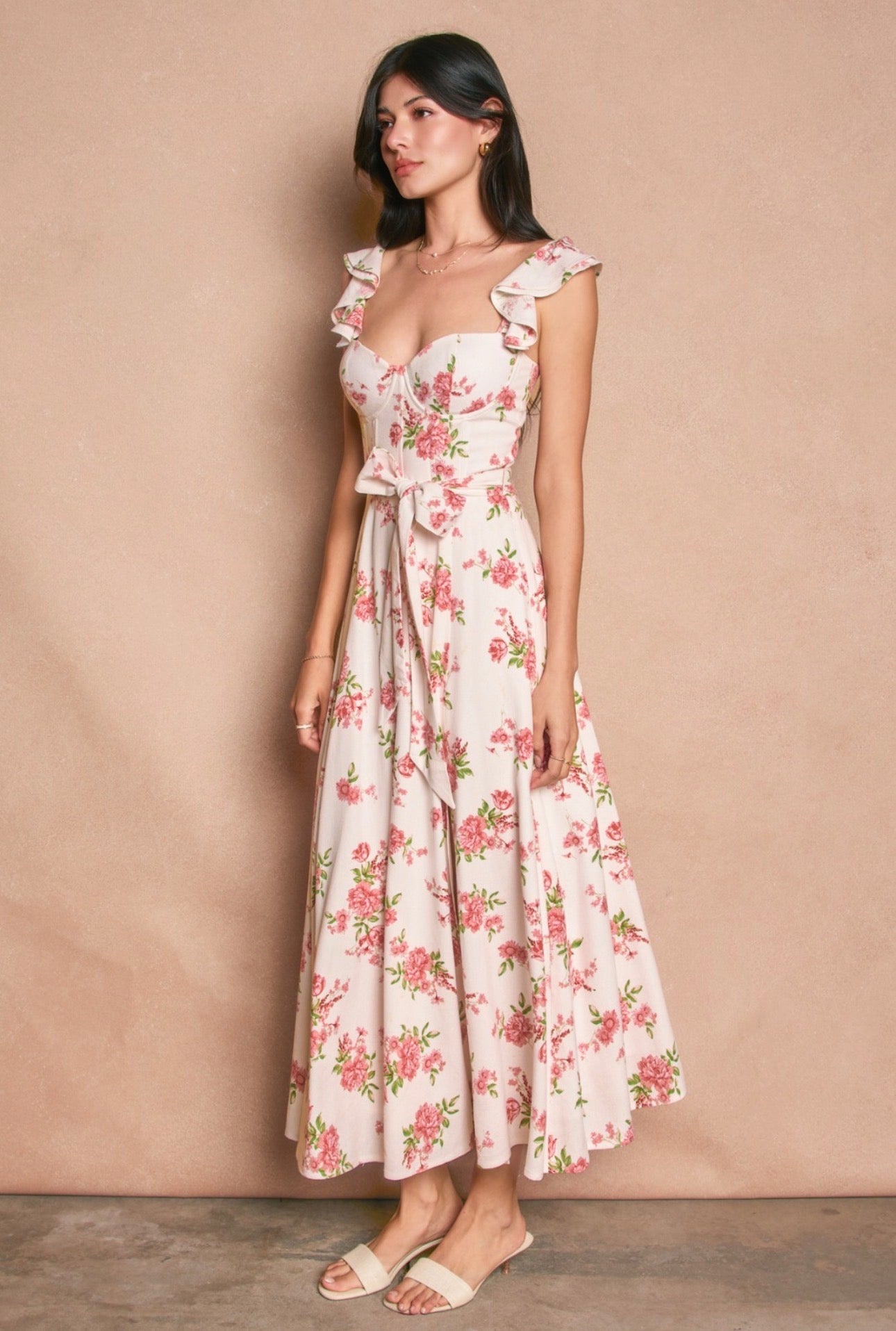 VESTIDO MIDI FLORES