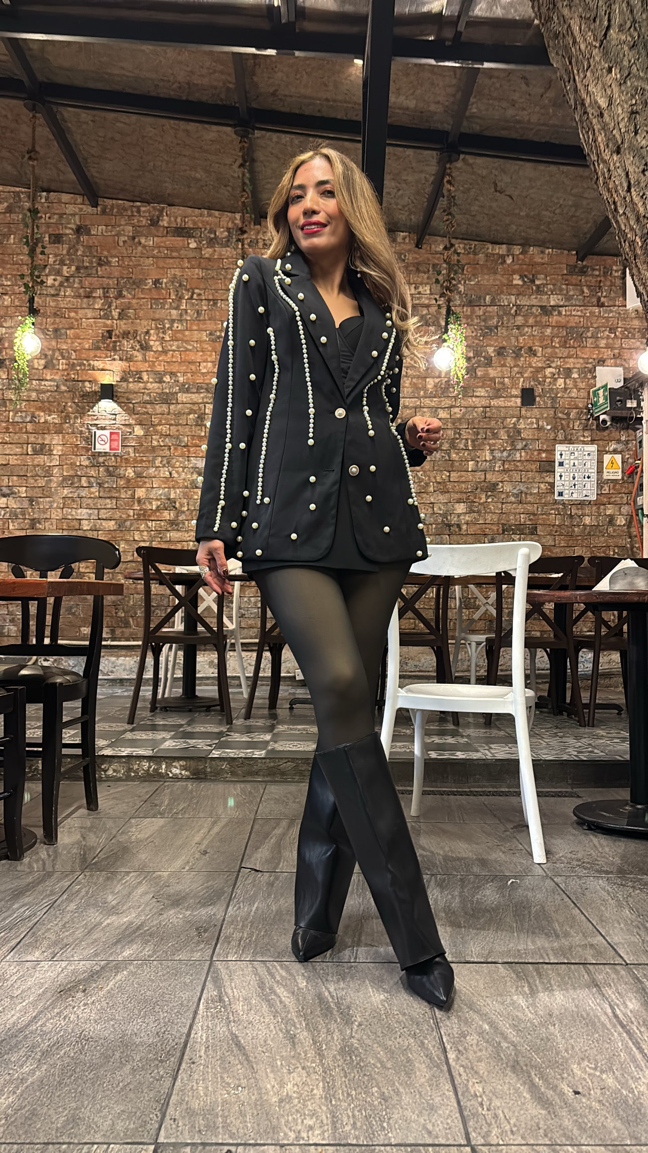 BLAZER PERLAS NEGRO