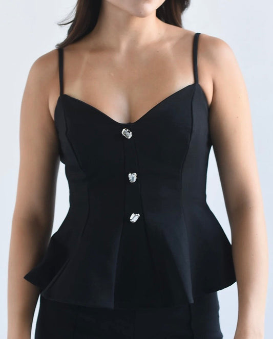 BLUSA PEPLUM TIRANTES