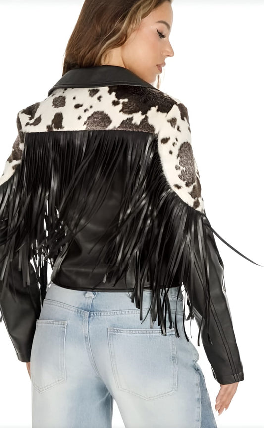 CHAMARRA EFECTO PIEL FLECOS