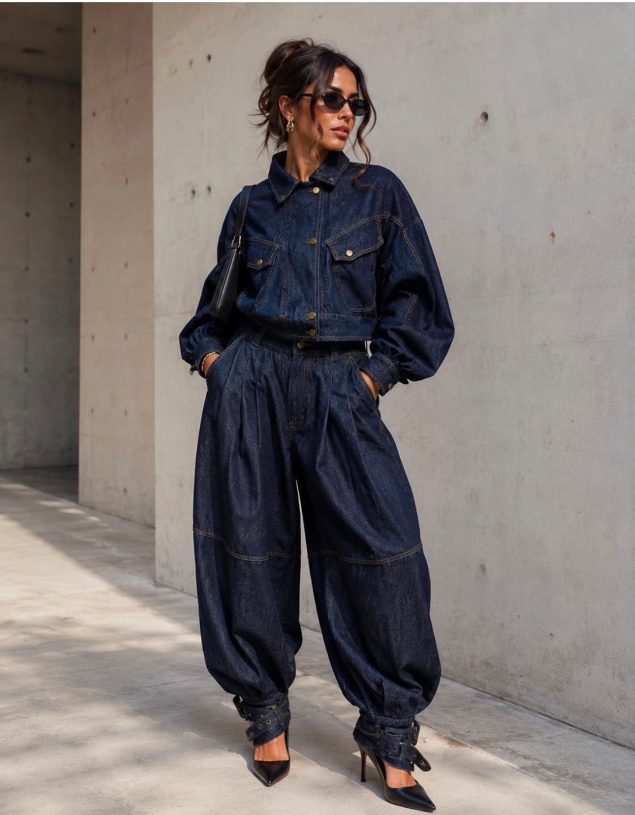 SET PANTALÓN Y CHAMARRA GLOBO DENIM