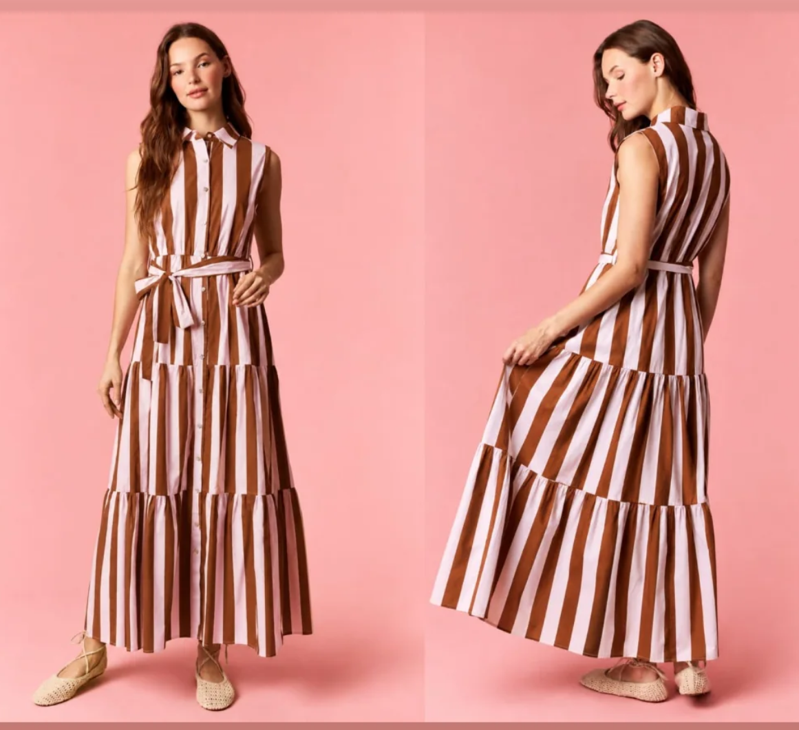 VESTIDO COMBINADO RAYAS