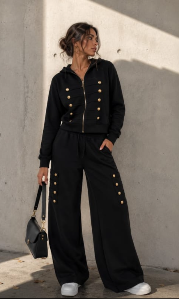 SET PANTALÓN Y HODDIE MILITAR