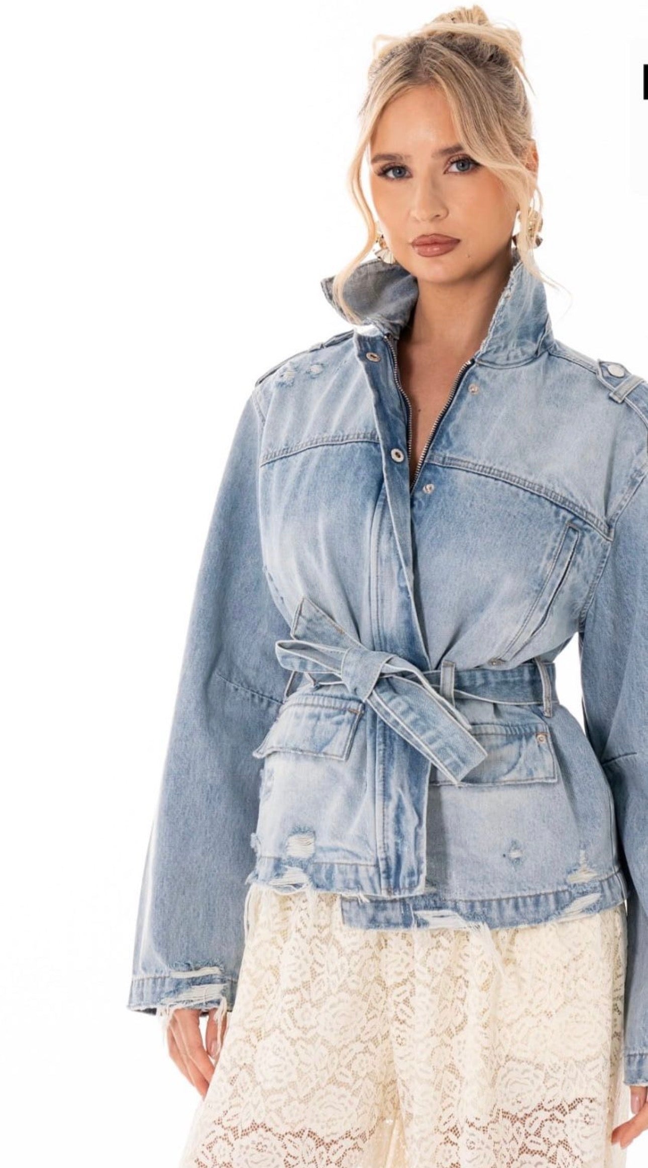 CHAMARRA DENIM CINTA