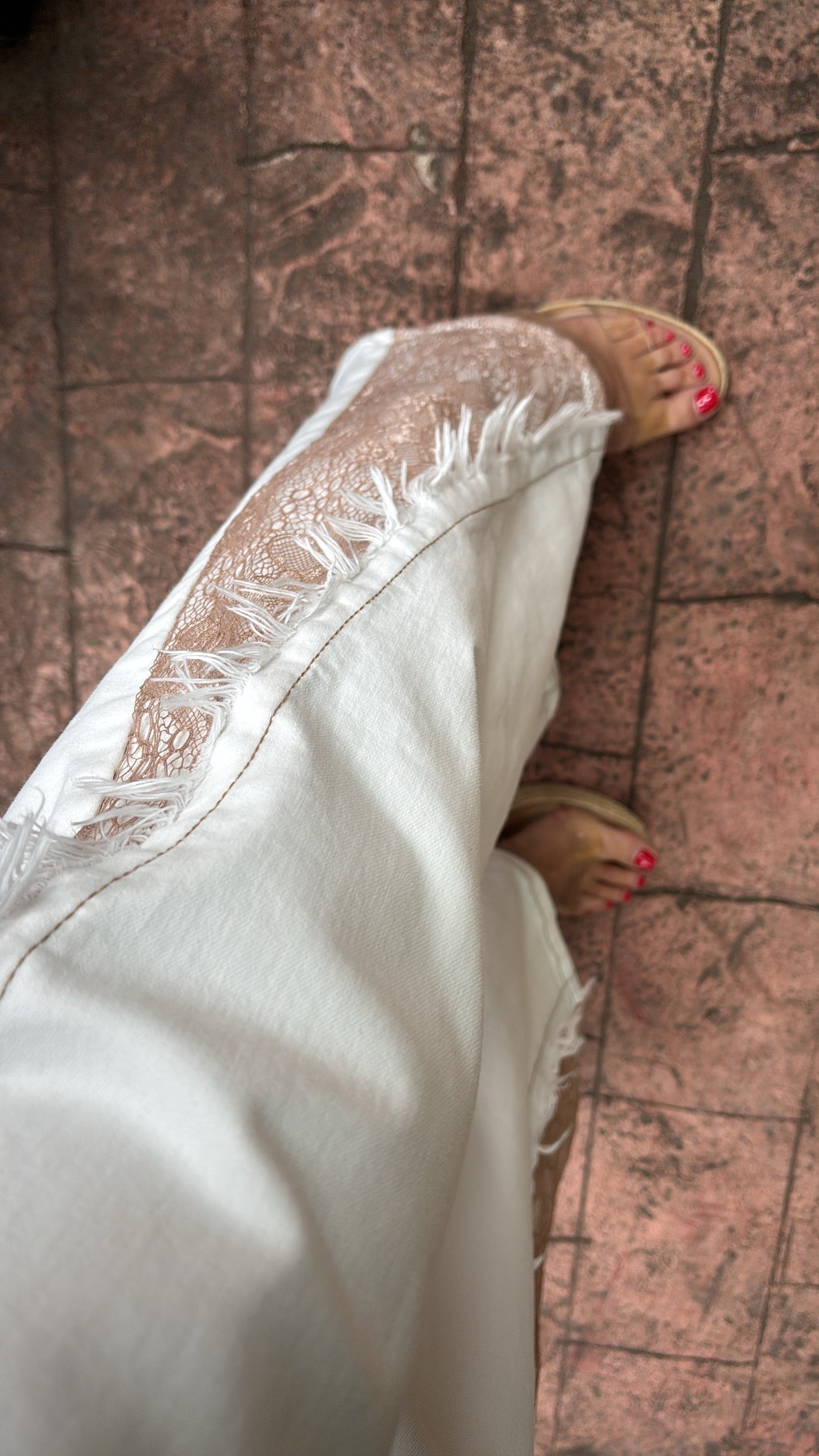 JEANS WIDE LEG ENCAJE