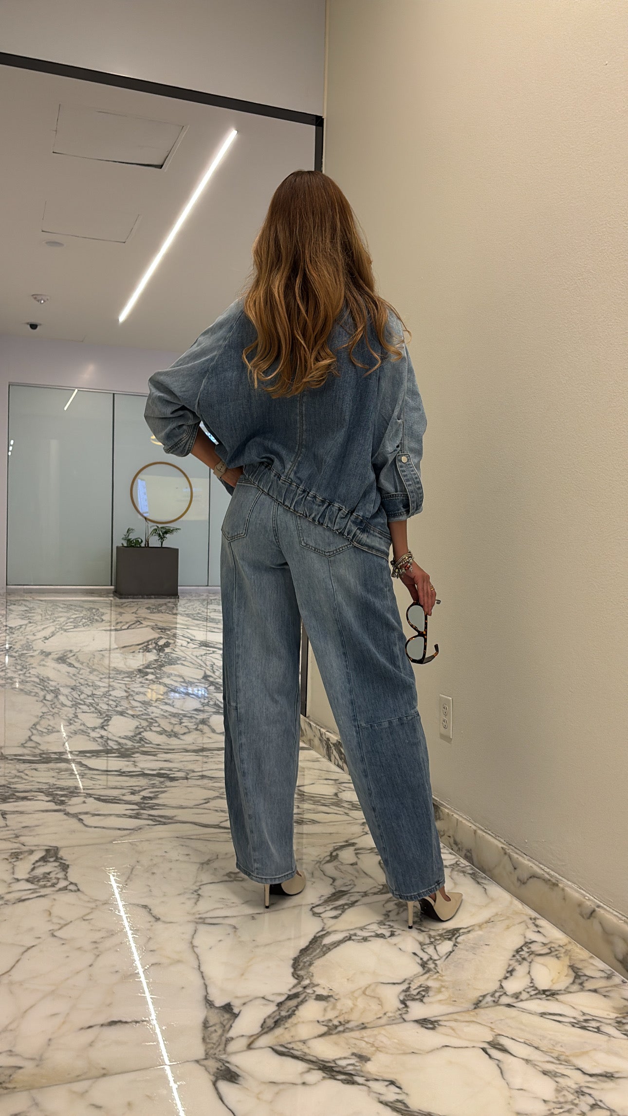 CHAMARRA CUELLO FUNNEL DENIM