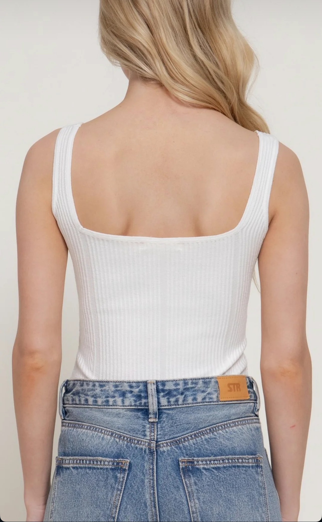 BODY CUELLO CUADRADO PUNTO ACANALADO