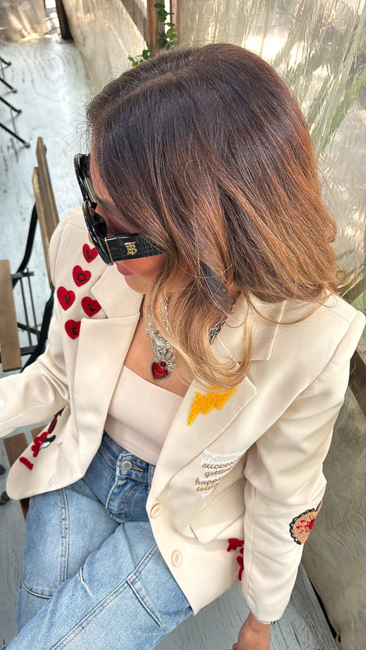 BLAZER BORDADO BEIGE