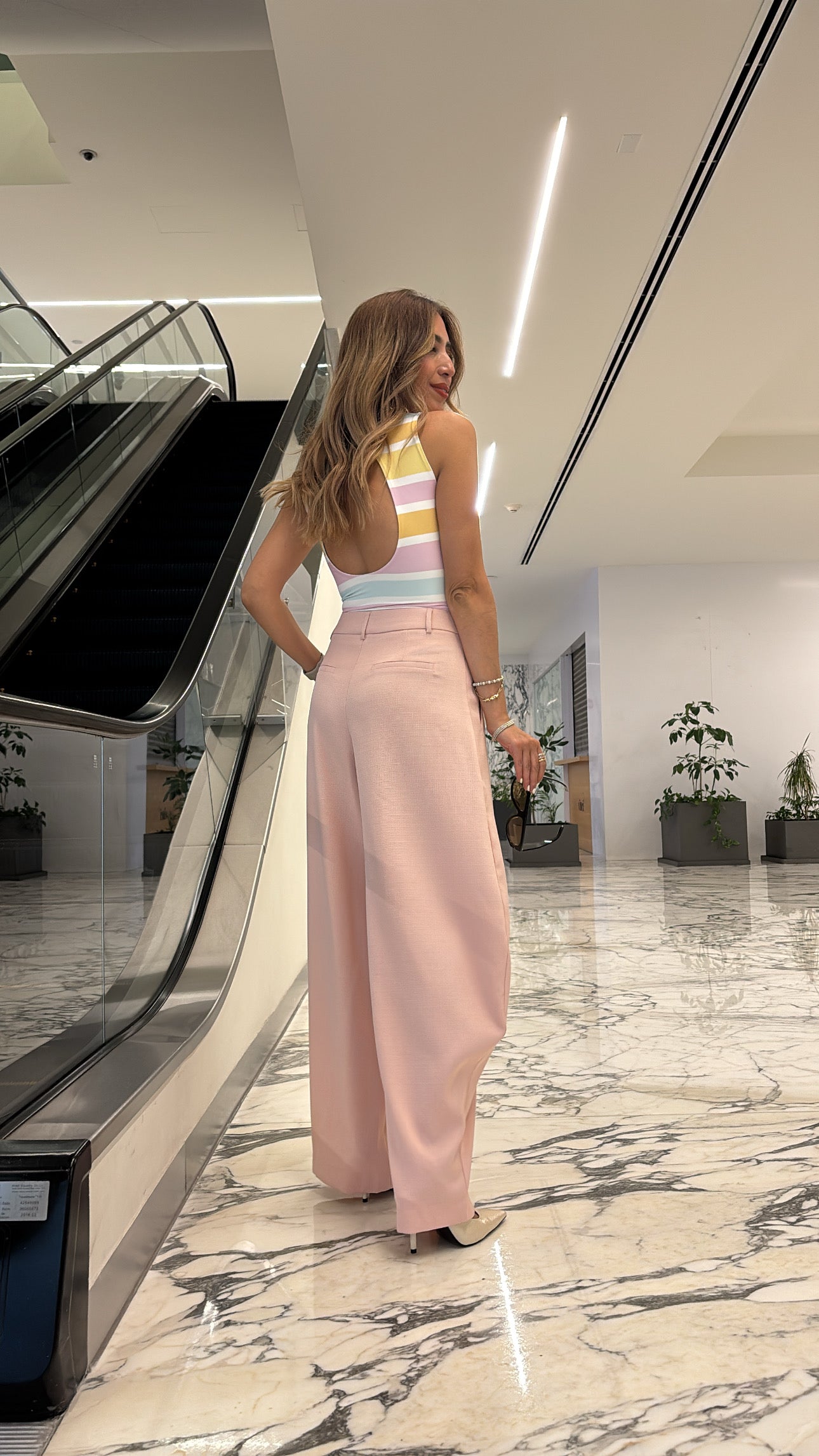 PANTALÓN DE VESTIR BARREL ROSA
