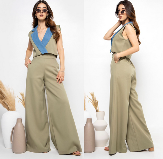 CONJUNTO OLIVO DENIM