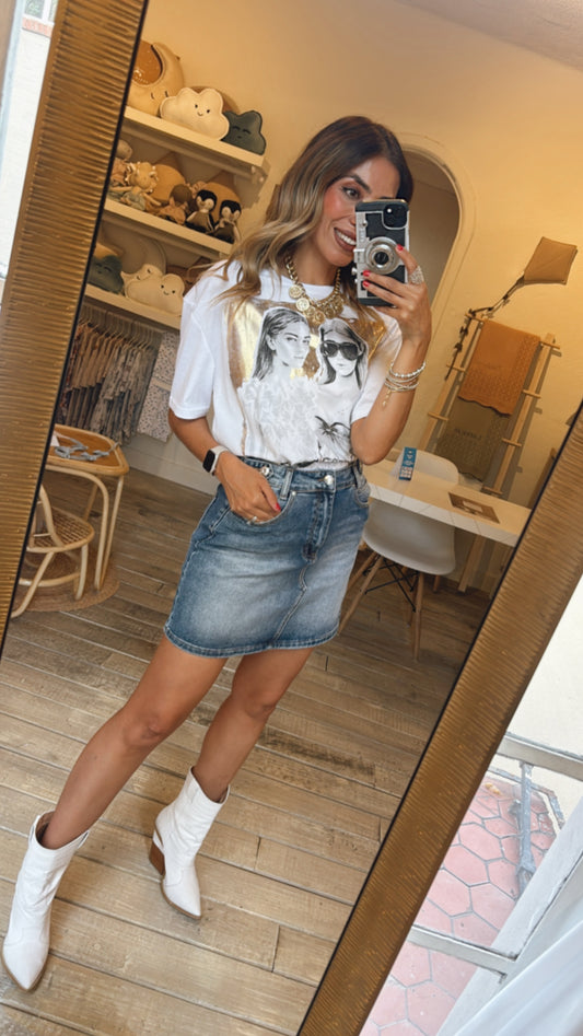 FALDA CORTA DENIM