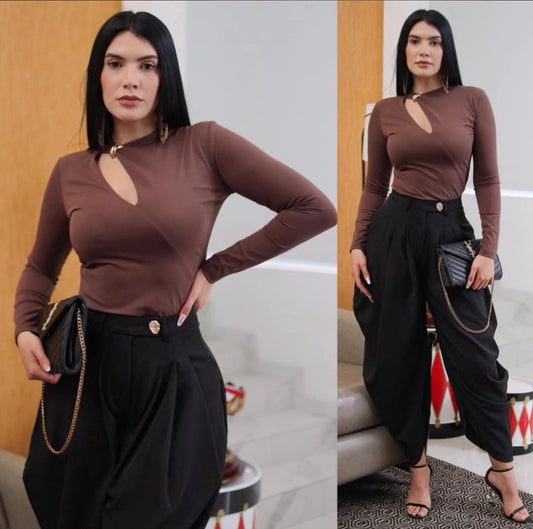 PANTALÓN GLOBO NEGRO