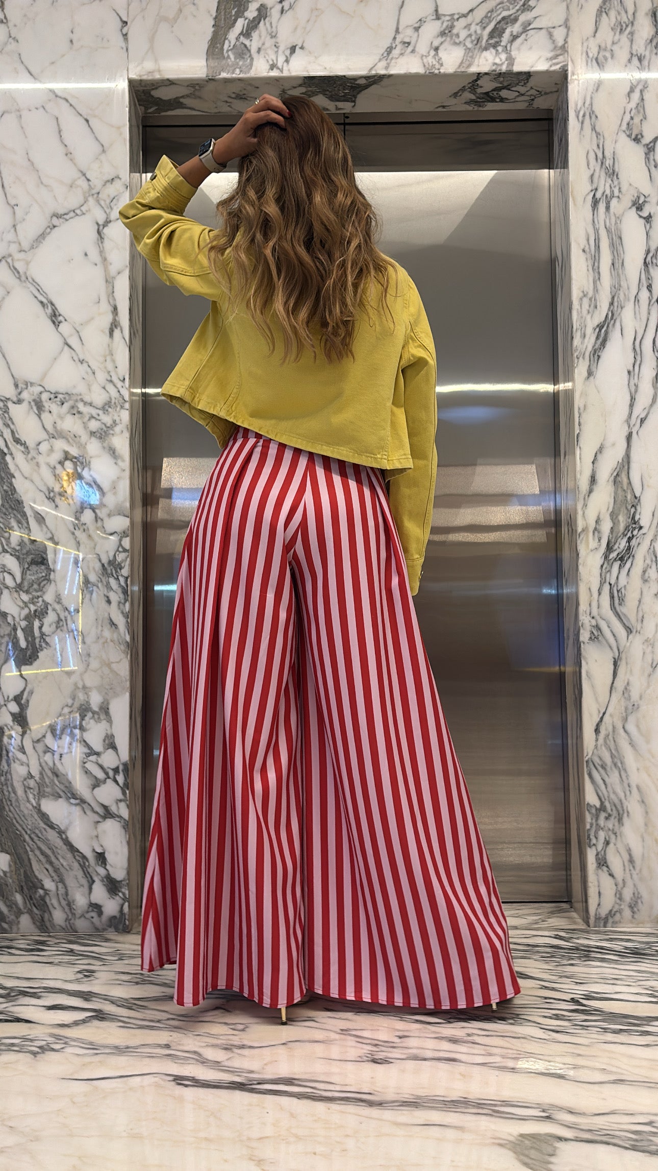 PANTALÓN WIDE LEG TIPO PALAZZO RAYAS
