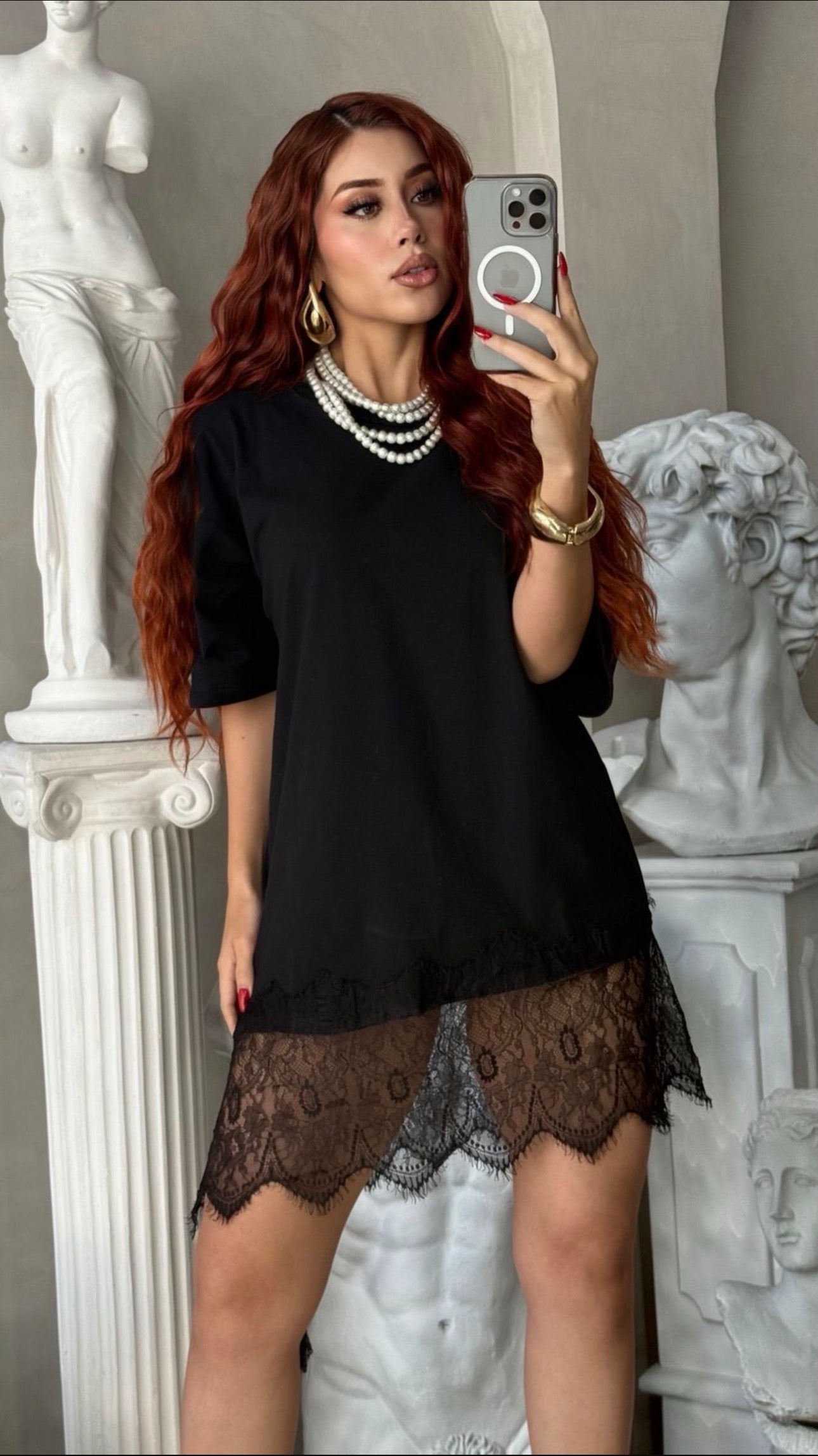 TSHIRT DRESS ASIMÉTRICO NEGRO