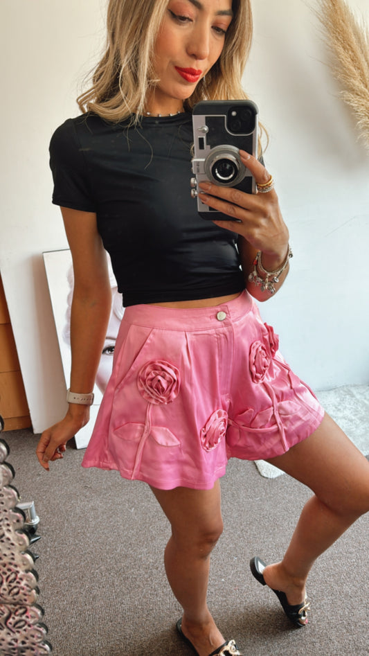 SHORTS FLOR ROSA