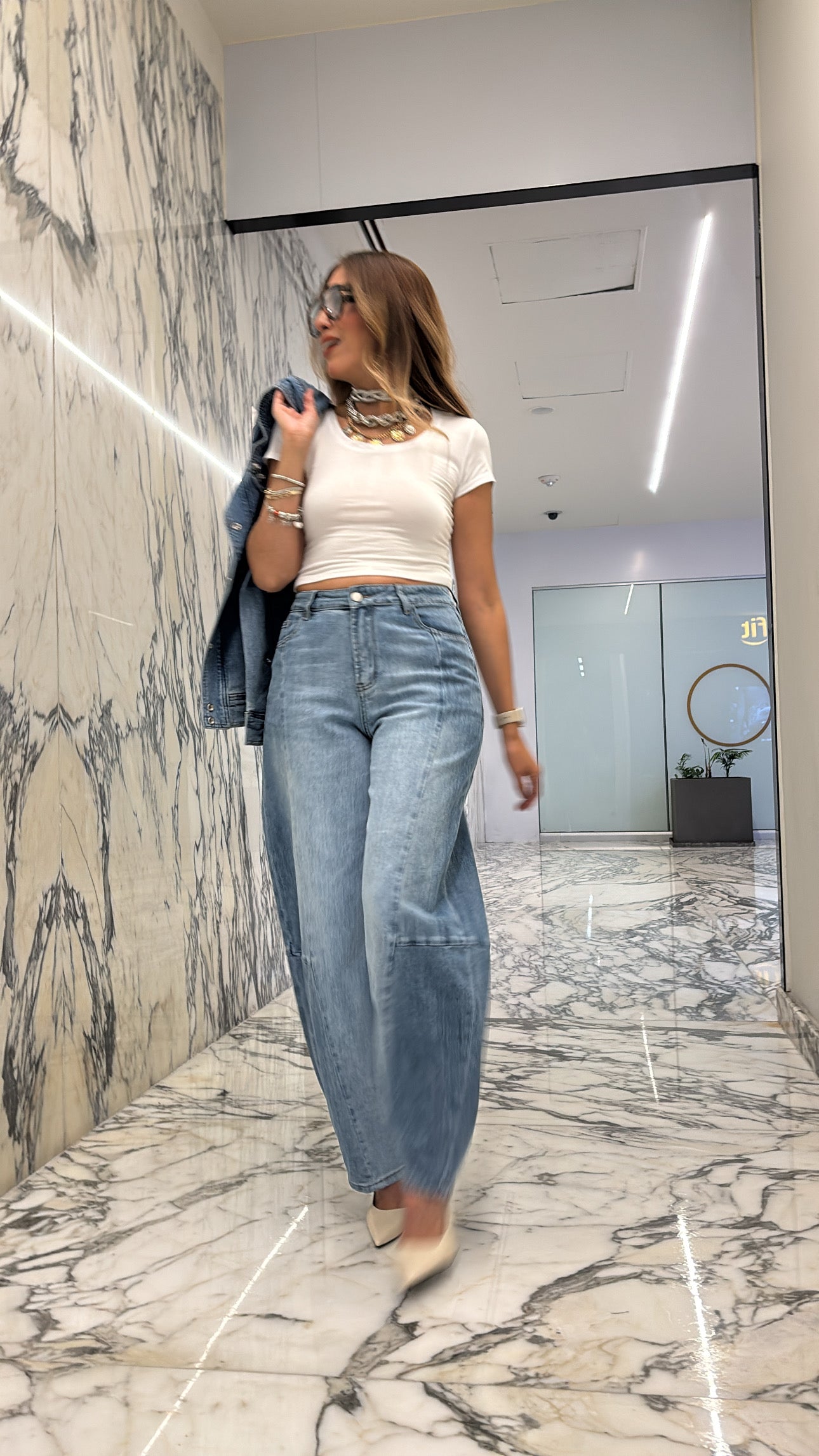 JEANS BARREL DENIM