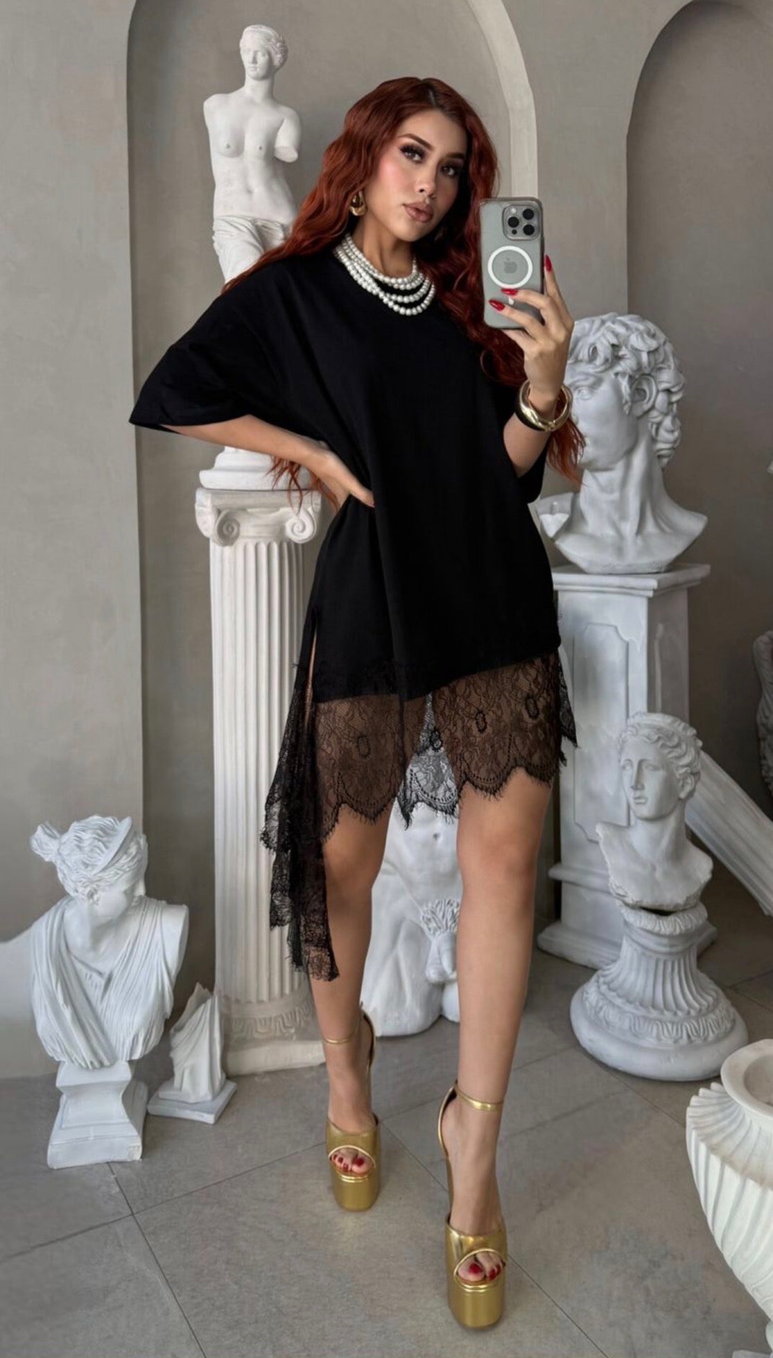 TSHIRT DRESS ASIMÉTRICO NEGRO