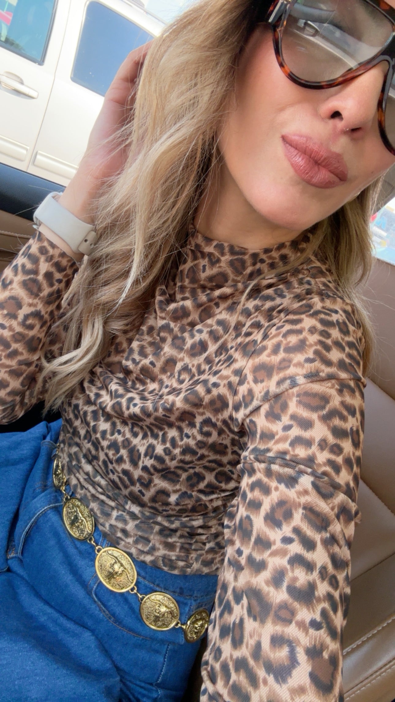 BLUSA MESH LEOPARDO