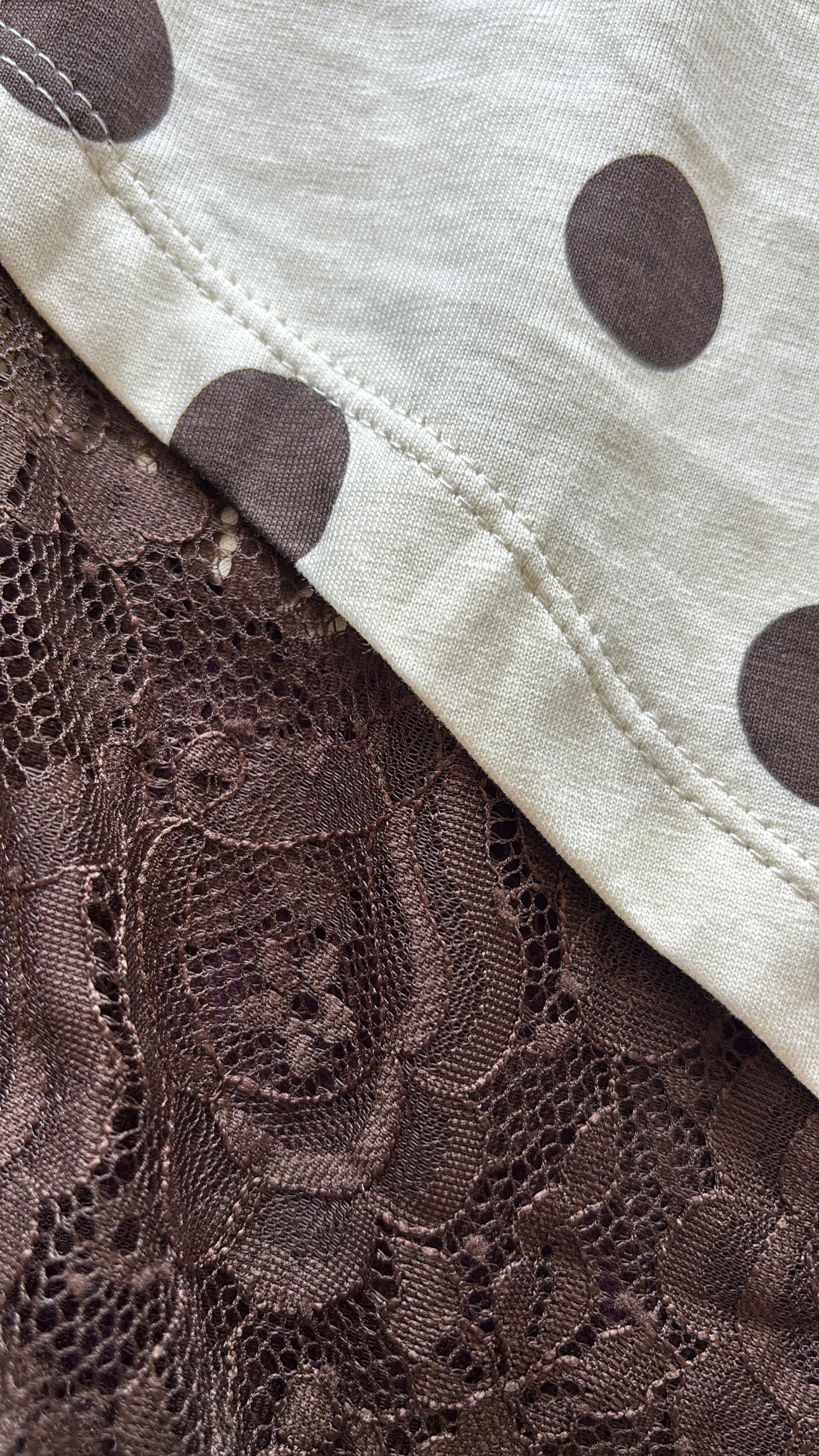 BLUSA LUNARES CON ENCAJE (POLKA DOTS)