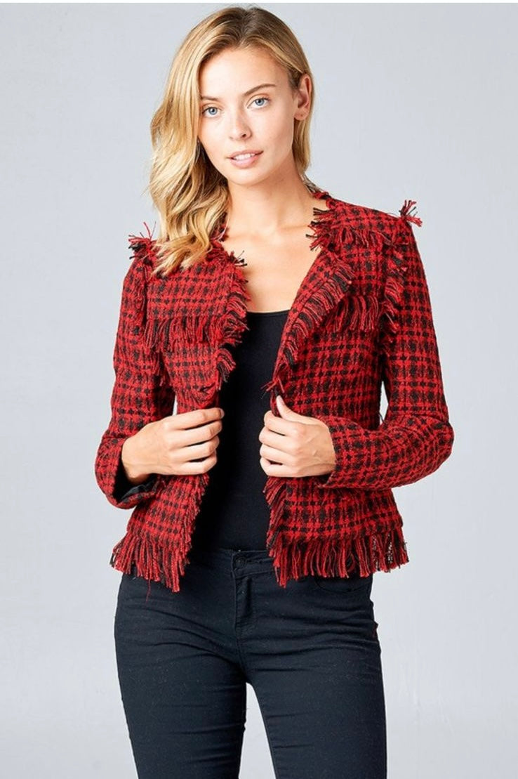 BLAZER CUADROS TWEED