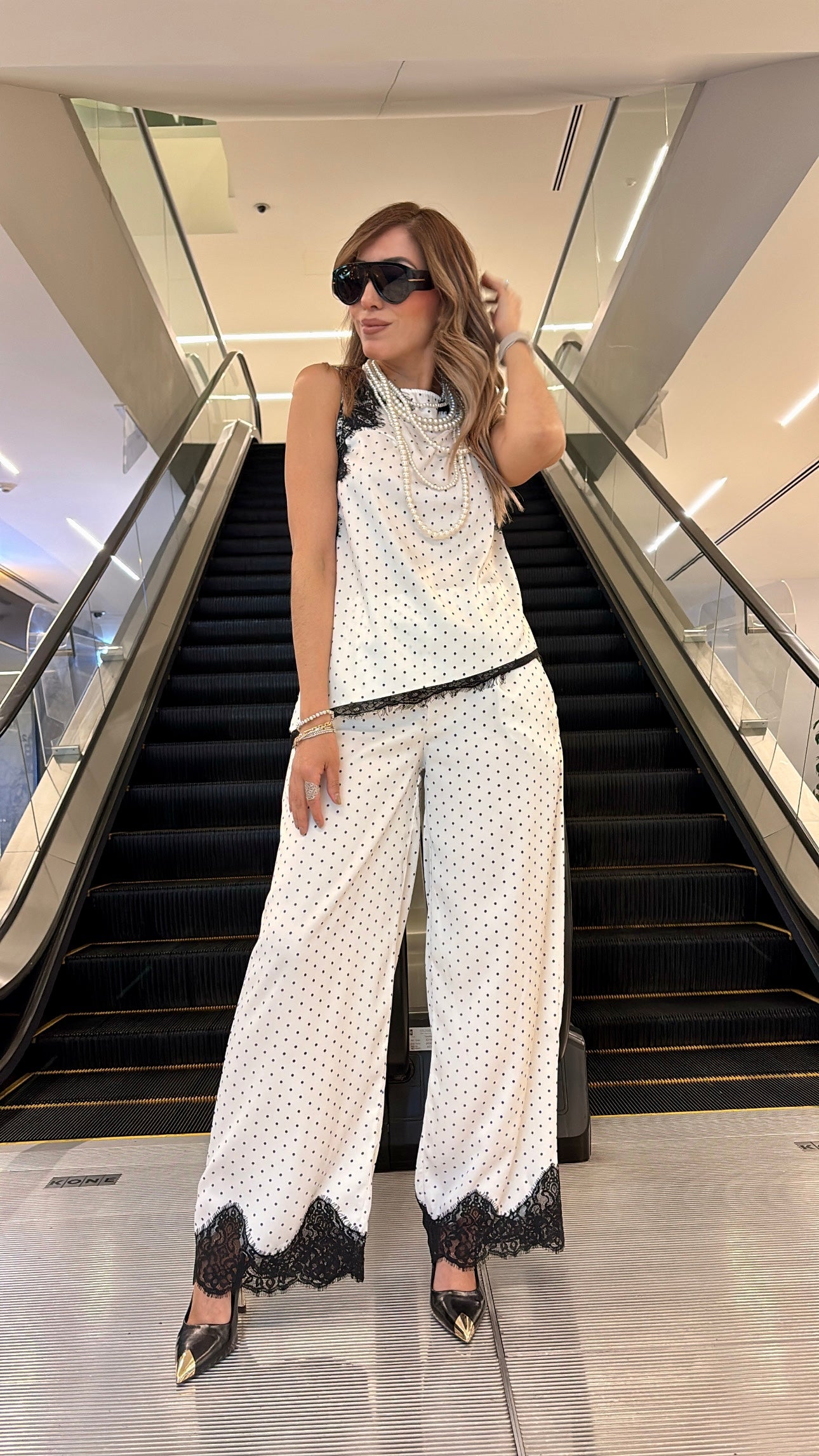 SET BLUSA Y PANTALÓN SATIN