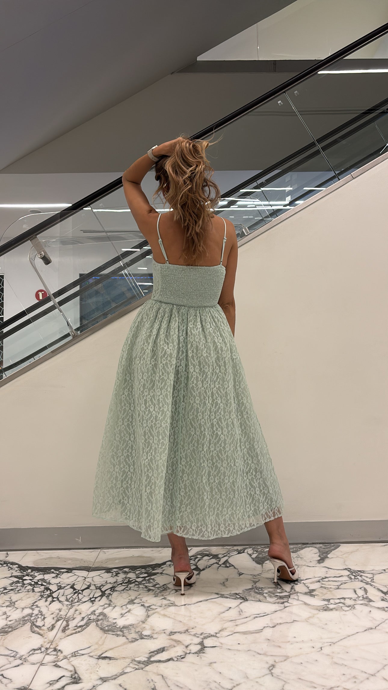 VESTIDO ESCOTE MENTA