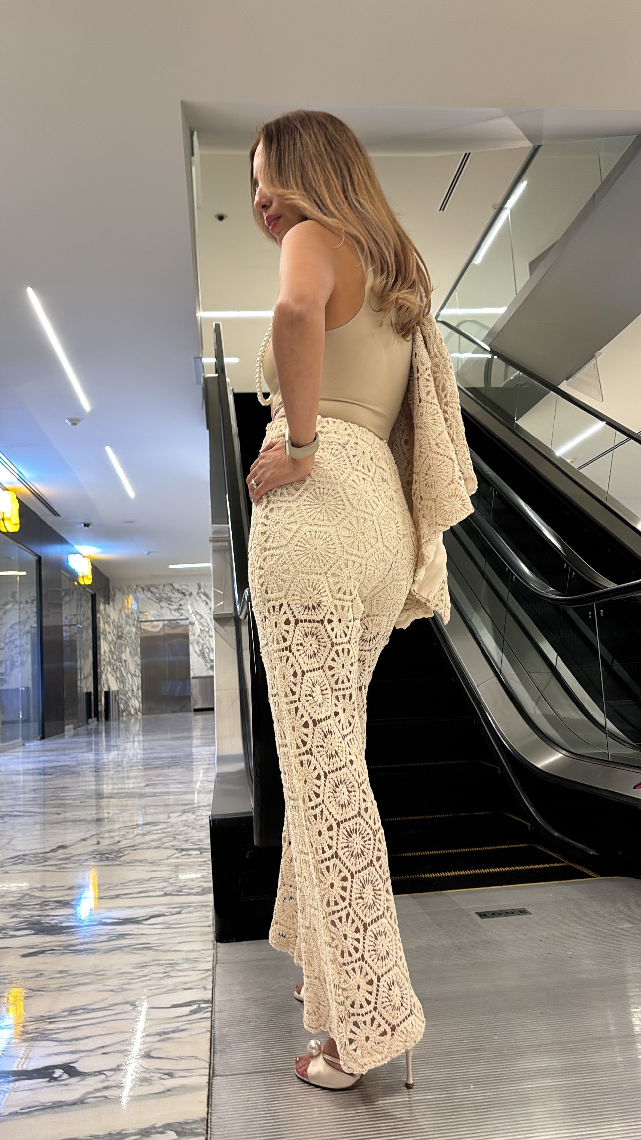 SET BLAZER Y PANTALÓN CROCHET