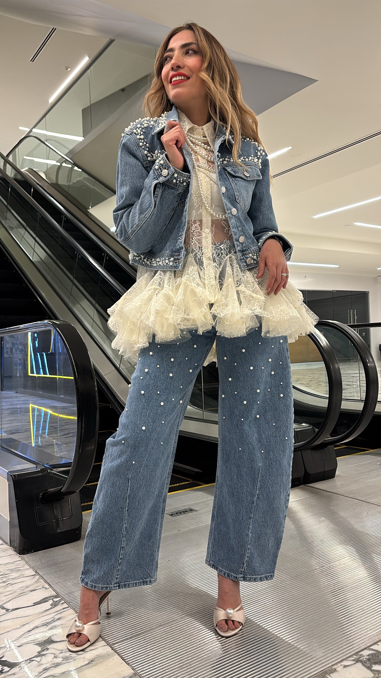 CHAMARRA DENIM PERLAS
