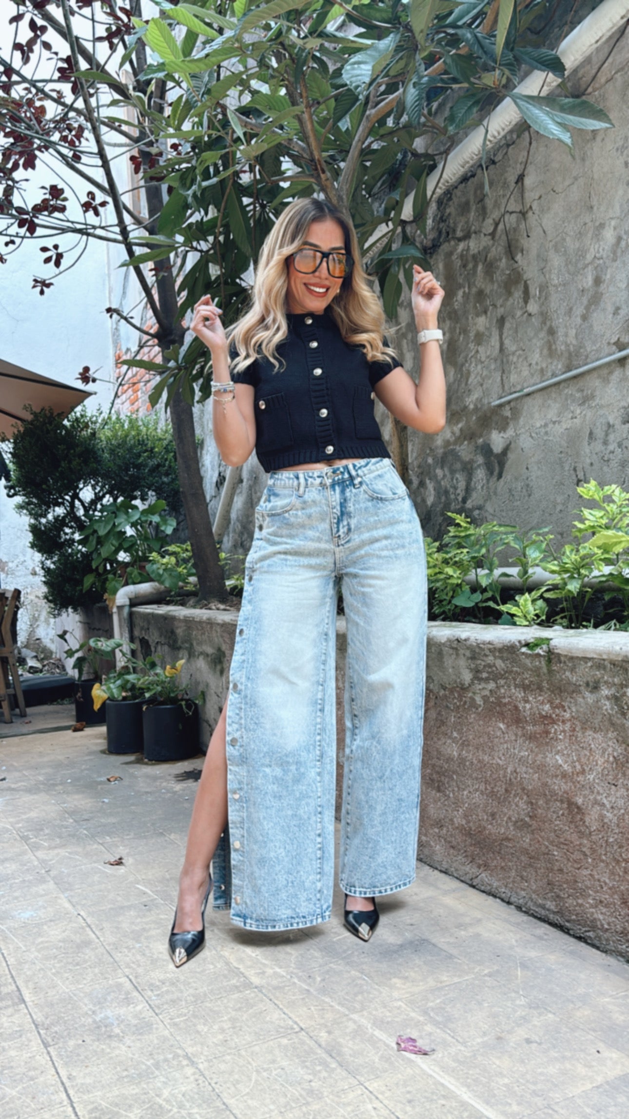 JEANS BOTONES LATERAL