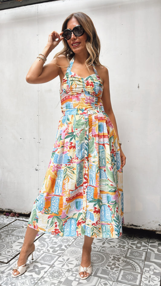 VESTIDO MULTICOLOR