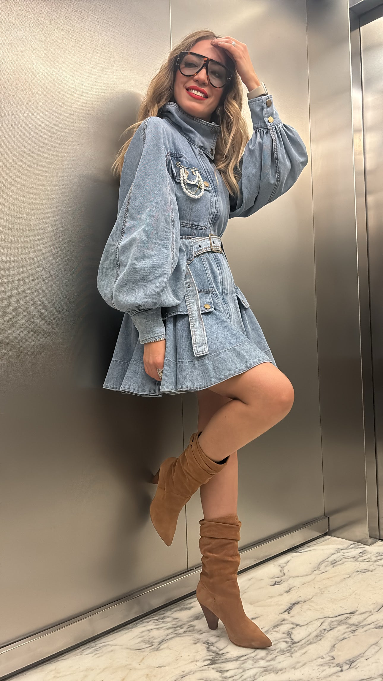 VESTIDO VUELO DENIM