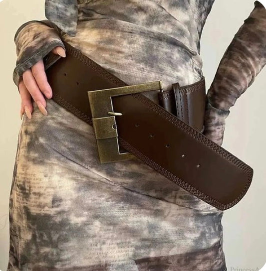 CINTURÓN HEBILLA CHOCOLATE