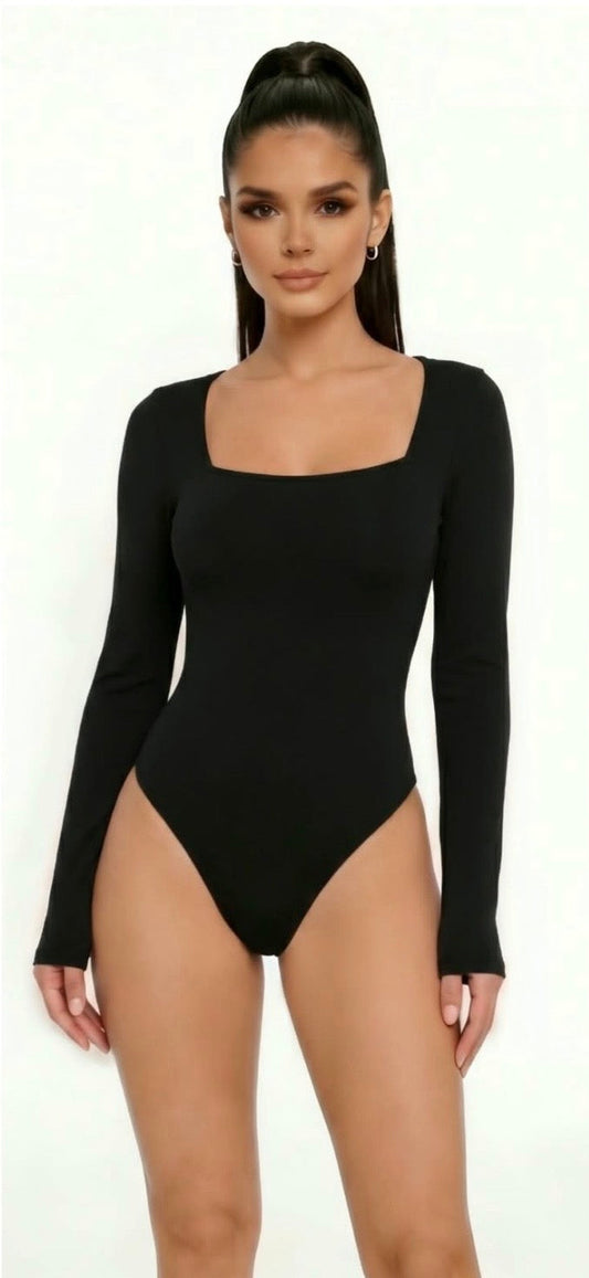 BODY MANGA LARGA NEGRO
