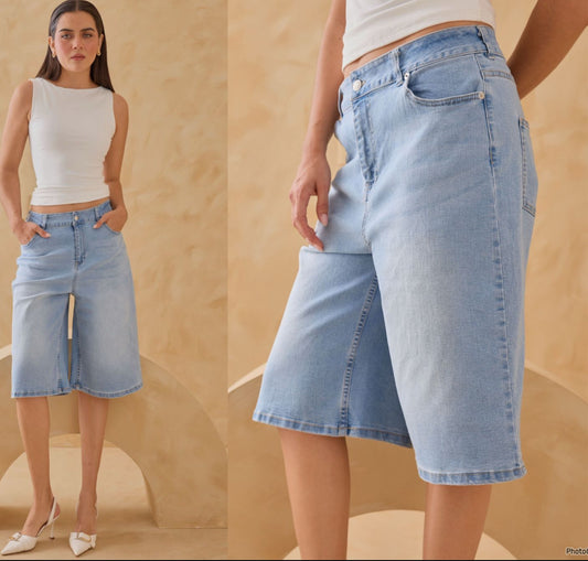 BERMUDAS LARGAS DENIM