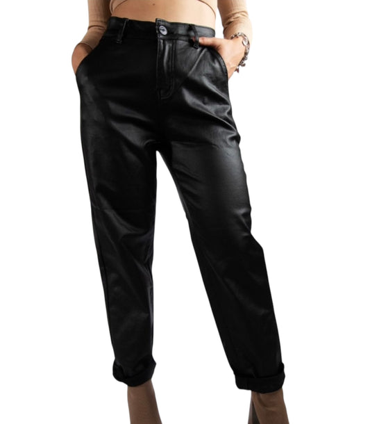 JEANS MOM VINIPIEL