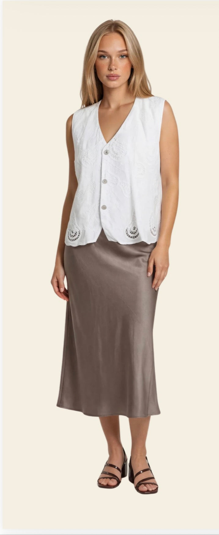 FALDA SATINADA GRAFITO