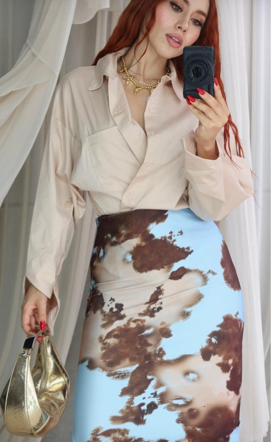 MAXIFALDA COW PRINT