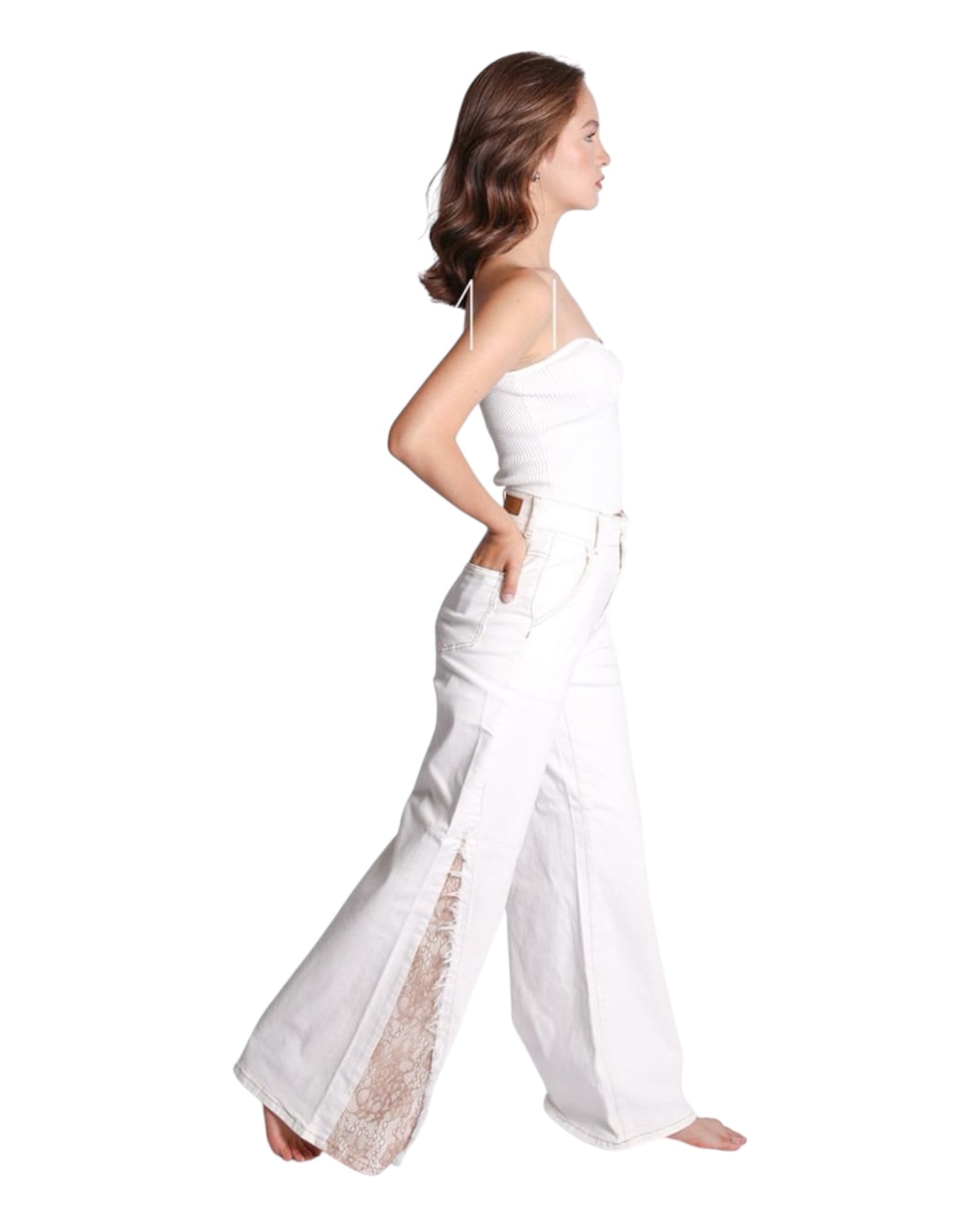 JEANS WIDE LEG ENCAJE