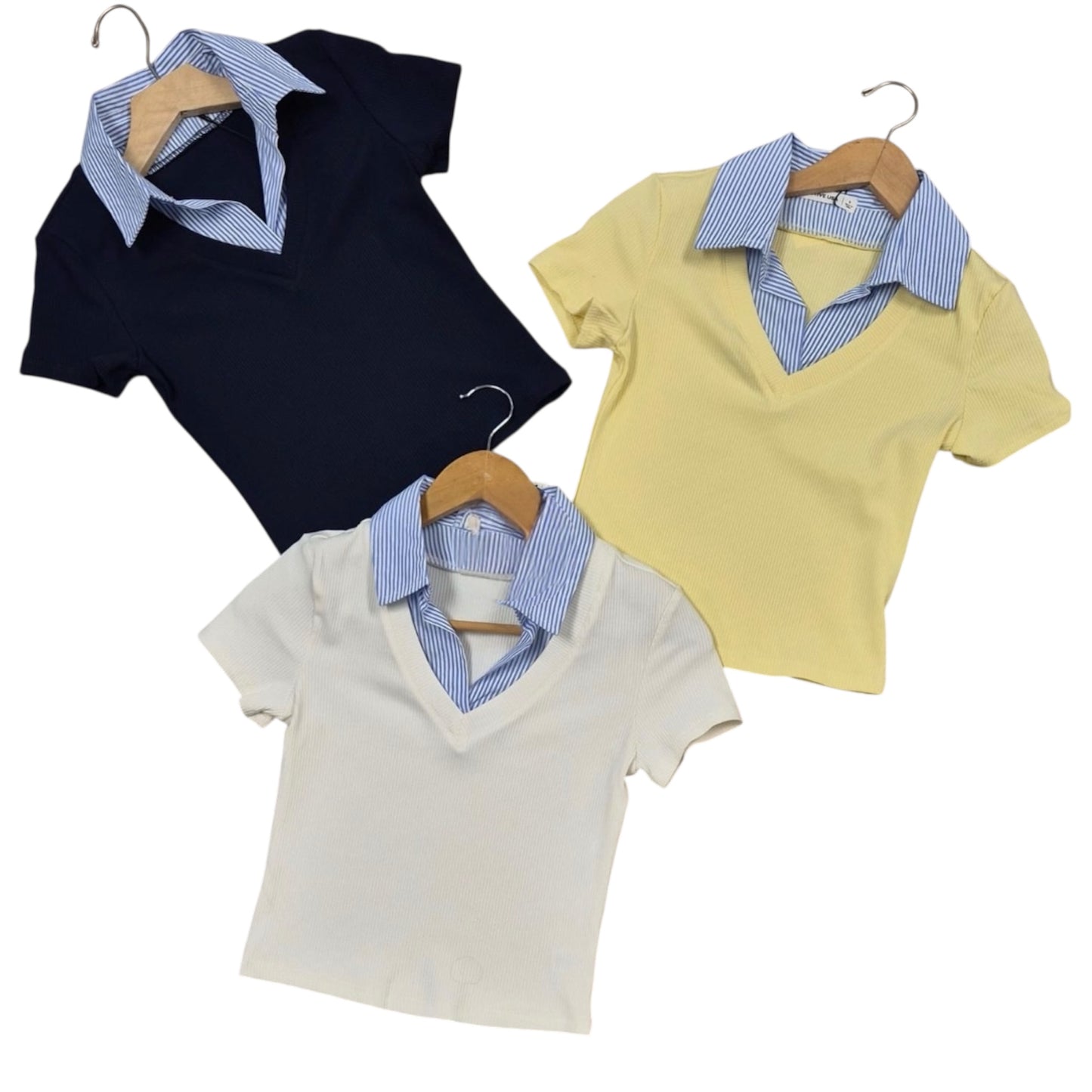 BLUSA CUELLO CAMISA VAINILLA