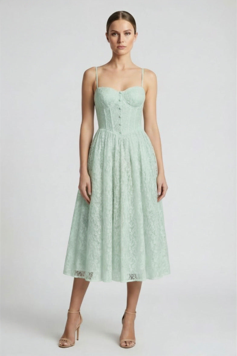 VESTIDO ESCOTE MENTA