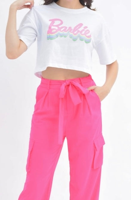 PLAYERA CROP BARBIE