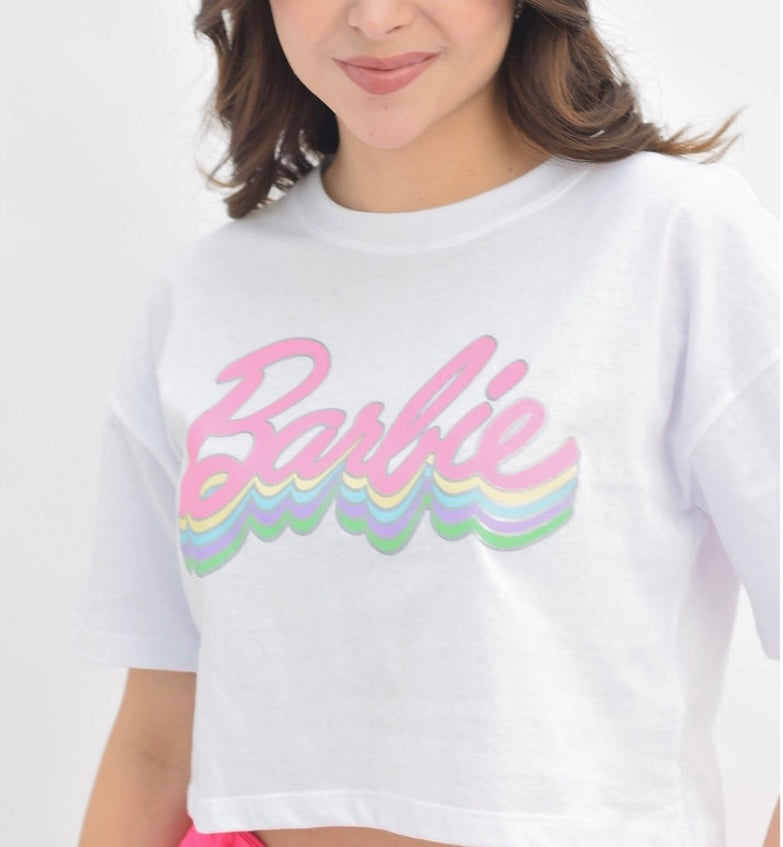 PLAYERA CROP BARBIE