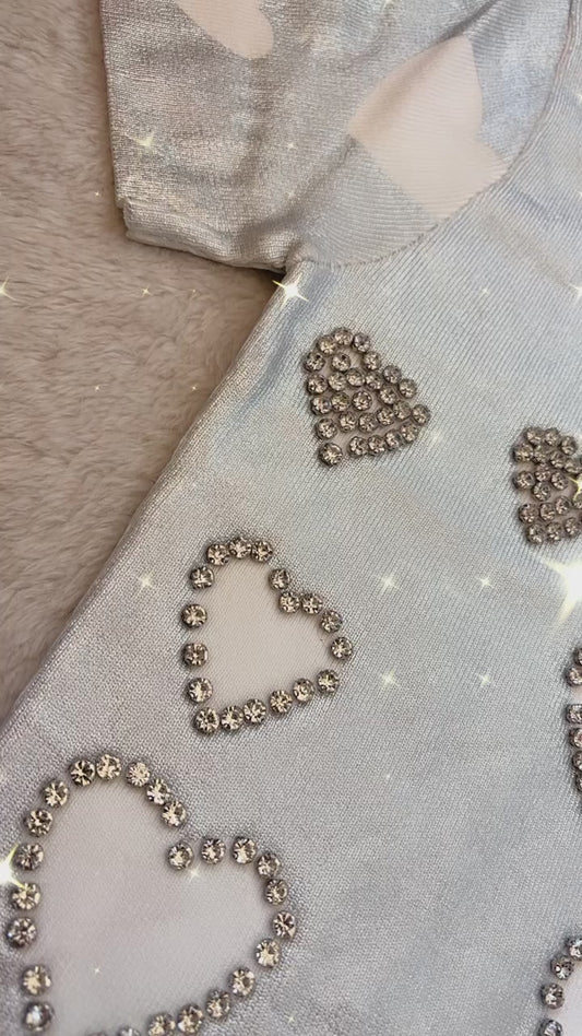 BLUSA FOIL CORAZÓN